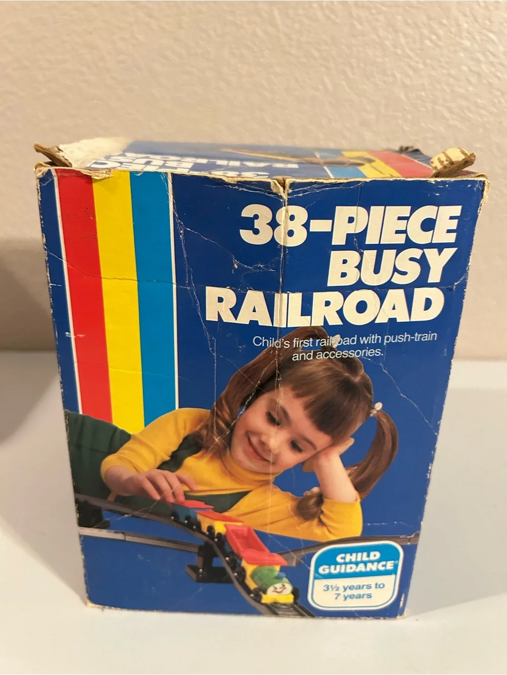 Vintage Gabriel 38 Piece Busy Railroad Train Set Missing One Piece